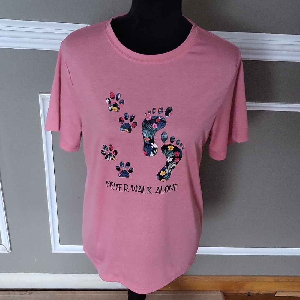 SHEIN Never Walk Alone T-Shirt Size Medium